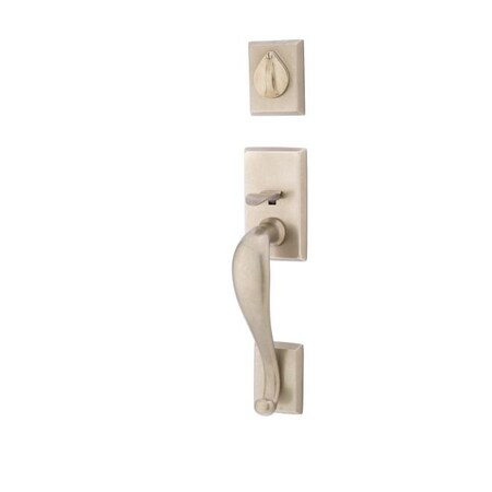 Emtek Tumbled White Bronze Handleset 451411YMTWBRH 451411YMTWBRH
